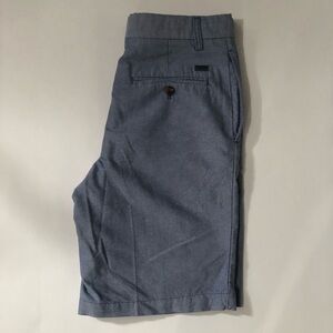 IZOD Mens Flat Front Blue Shorts Size 30